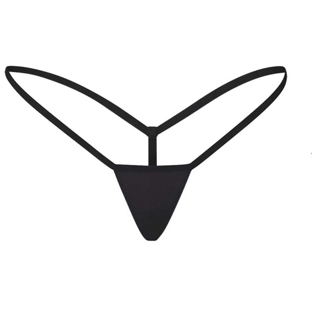 SKIMS Black Micro Thong